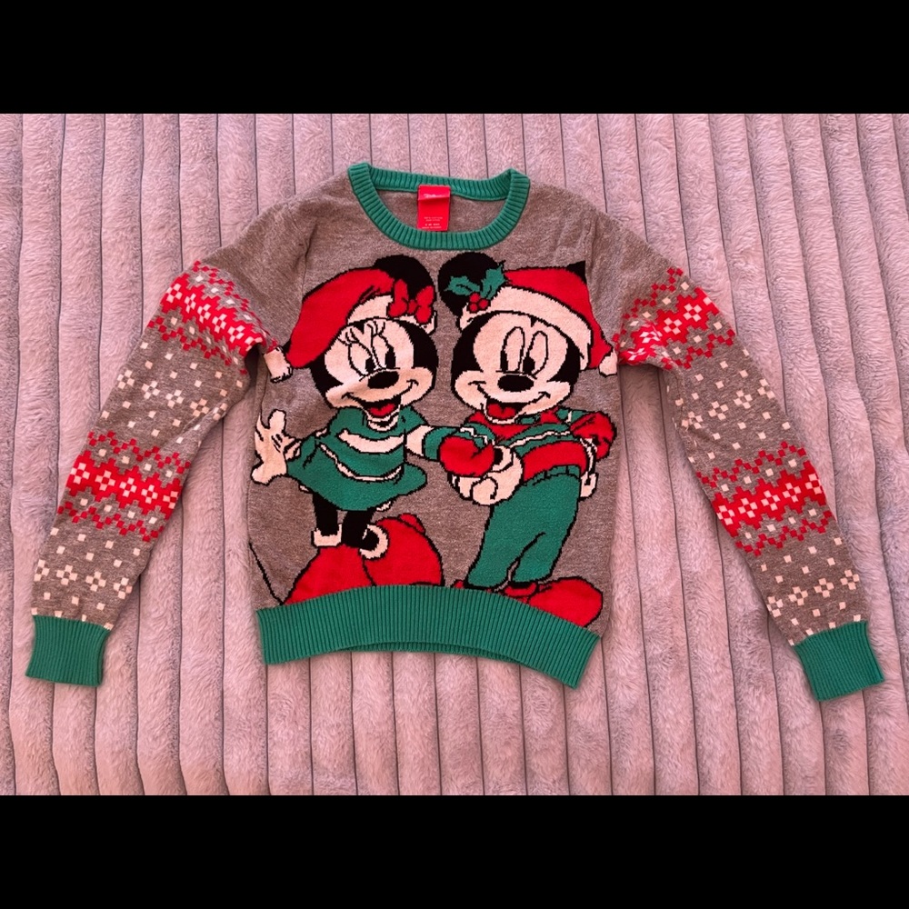 Disney Mickey Mouse & Minnie Mouse Holiday / Christmas Sweater